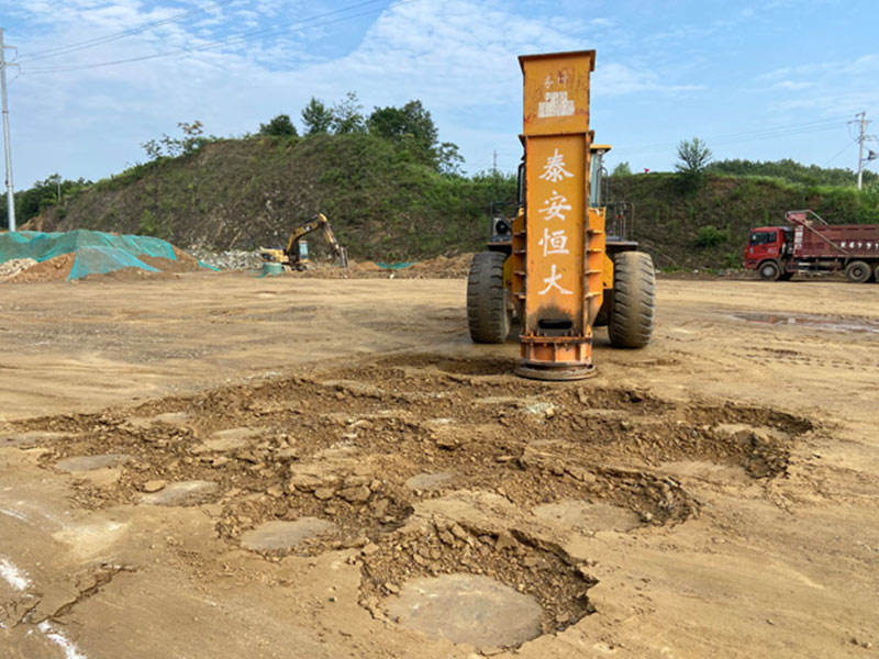 Construction site of Rapid Impact Compaction