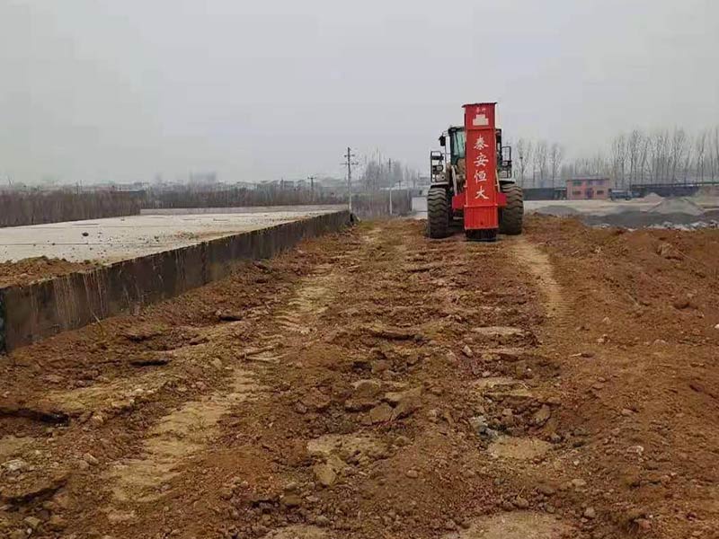 Construction site of HC36 Rapid Impact Compaction