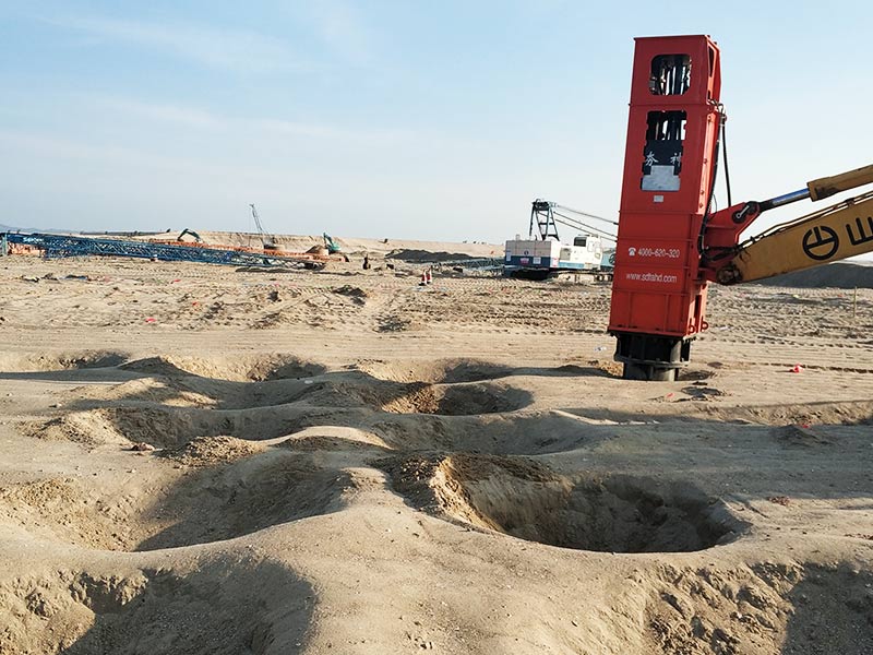 7t rapid impact compactor in Xiamen Airport