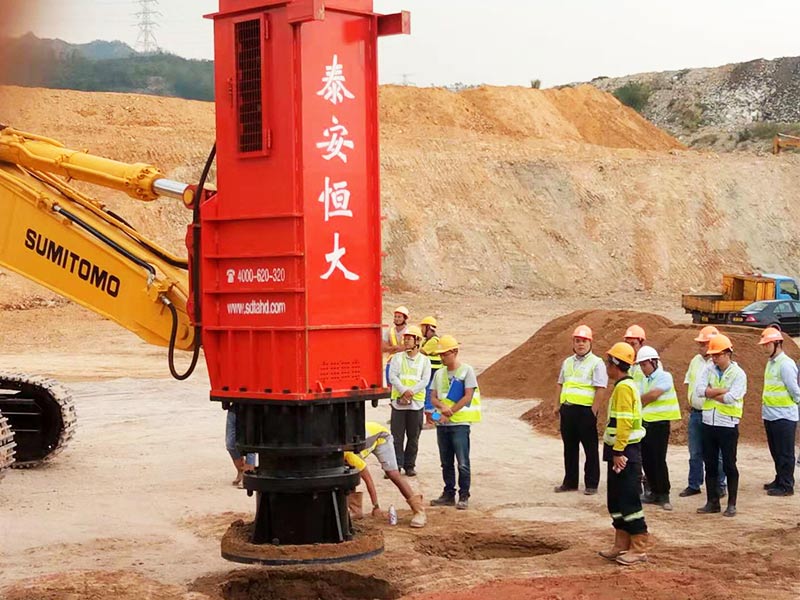 Rapid impact compactor on display in the workshop